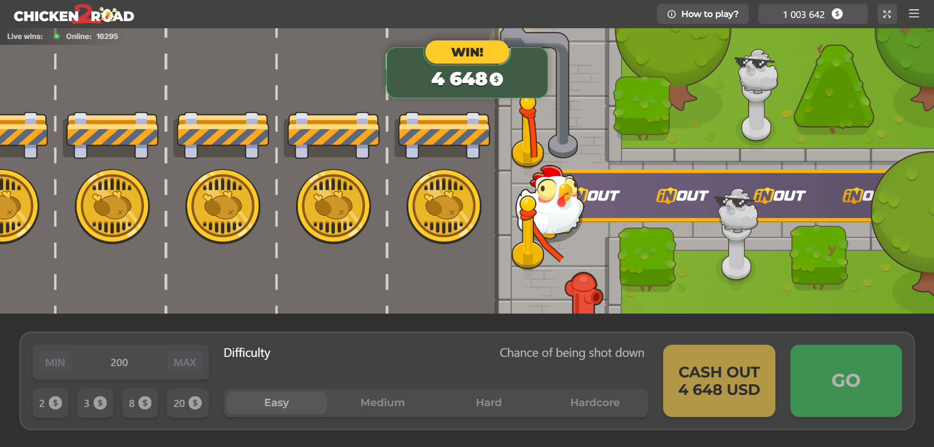 Vyplacená výhra v Chicken Road 2